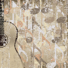 abstract cracked background accoustic guitar