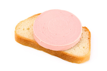 Sandwich with sausage and bread