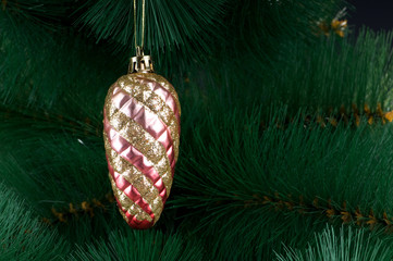 Christmas decoration on the tree - holiday concept