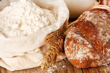 fresh bread on the table