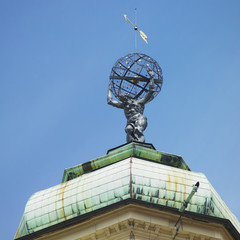 Obraz premium Klementinum tower detail, Old Town, Prague, Czech Republic