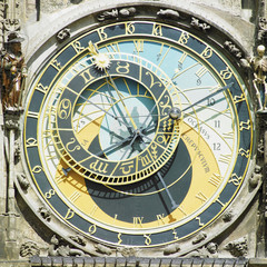 Fototapeta na wymiar detail of Horloge, Old Town Hall, Prague, Czech Republic