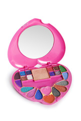 Make-up set isolated on the white background