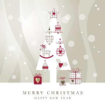Christmas card with copy space