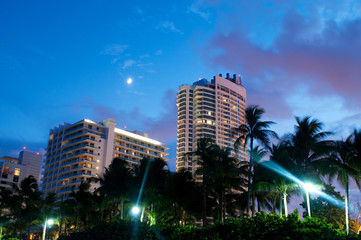 Fototapeta na wymiar Panorama of the hotel near sea side