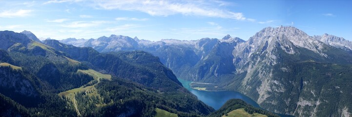 Panorama vom Jenner auf den Koenigssee