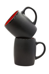 two black mugs