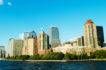 Obraz premium New York city panorama with tall skyscrapers