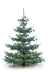 Christbaum mit blauen Kugerln