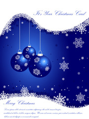 Elegant Blue Christmas Card