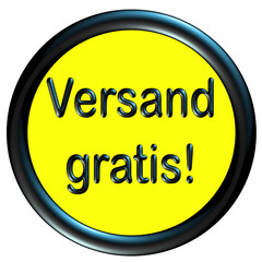 Button Versand gratis! gelb-schwarz