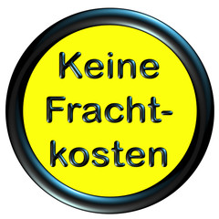 Button Keine Frachtkosten gelb-schwarz