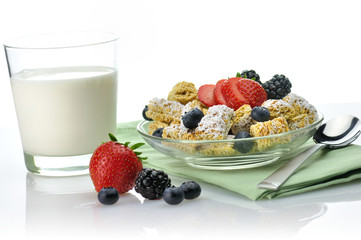 Shredded Wheat Cereal with fruits and berries