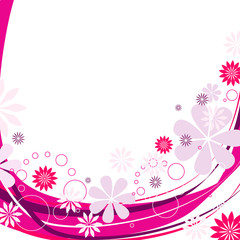 Vector elegant abstract floral background