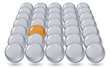 Vector elegant 3D glossy balls - business concept