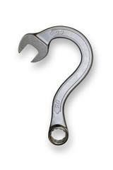 Wrench shaped like a question mark