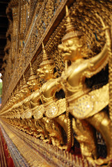 Gold Garuda in front of the church