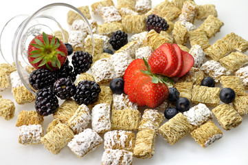 Shredded Wheat Cereal with fruits and berries