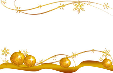 Christmas, Weihnachtskugel, xmas, gold gelb weiss