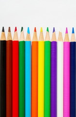 Color pencils on white paper