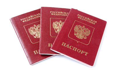 Three Russian international passports