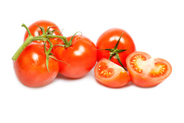 tomatoes isolated on white