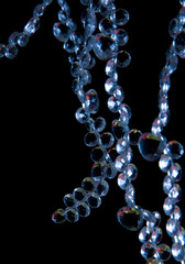 Christmas decoration of hanging crystal icicles