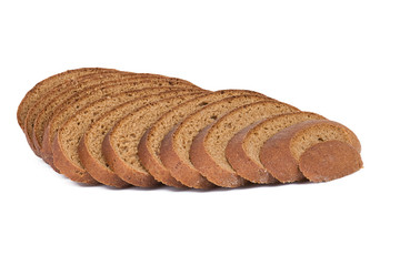 isolated bread on white
