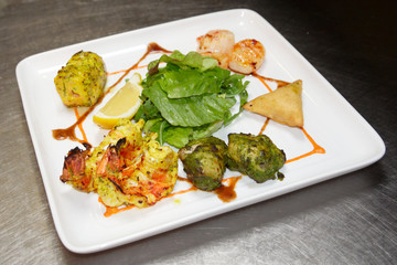 Tandoori indian style food