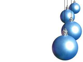 Boules de No&euml;l bleues