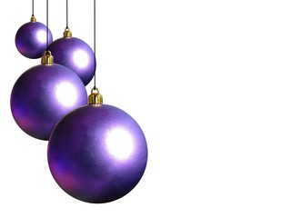 Boules de Noël violettes