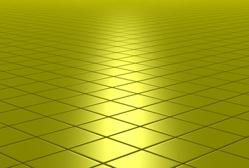 gold shiny tiled floor