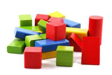 Fototapeta premium Wooden building blocks