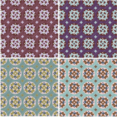 Set of folk vector patterns