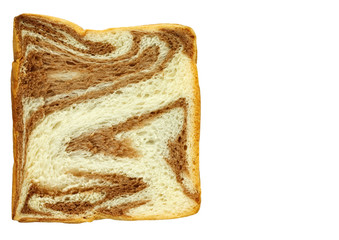 Texture of  bread on white background