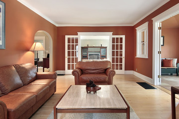 Living room in luxury home
