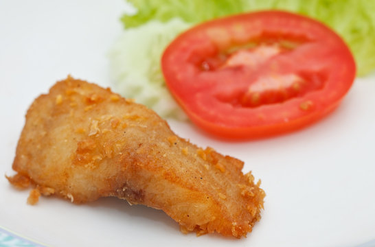 Fried fish and vegetable, Thai style food