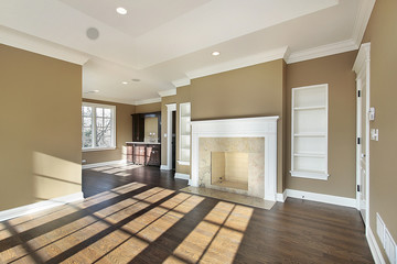 Master bedroom with fireplace