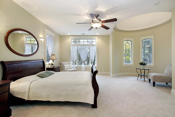 Master bedroom in luxury home