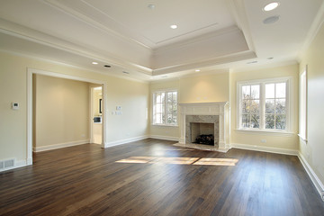 Master bedroom in new construction home