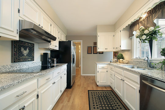 White kitchen in suburban home