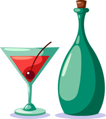 Bottle of cocktail