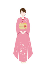 着物を着た女性