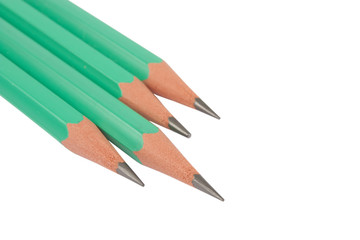 Pencils isolated on white background