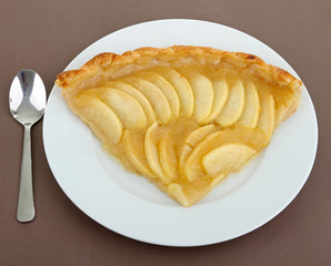 assiette de tarte aux pommes