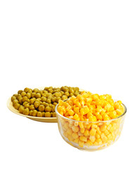 Canned corn and pea