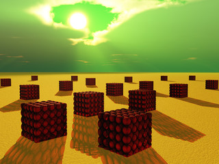 Cubos rojos © Pablo Armelles