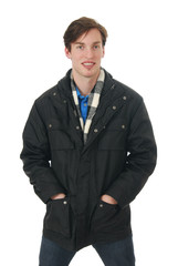 Man in a winter jacket