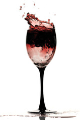 Wine glass splash