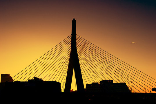 Fototapeta Zakim bridge at sunset